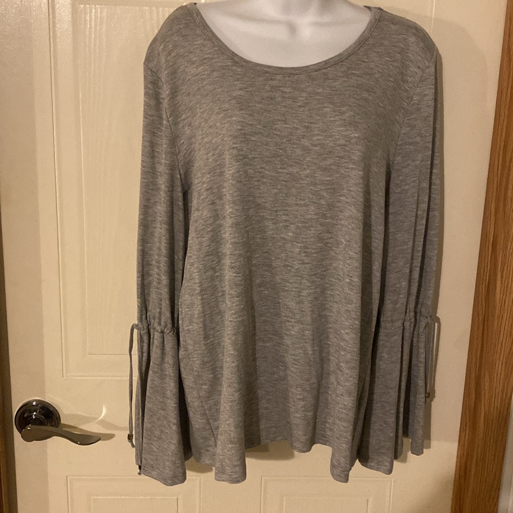NWT MICHAEL Michael Kors gray top blouse pullover casual relaxed